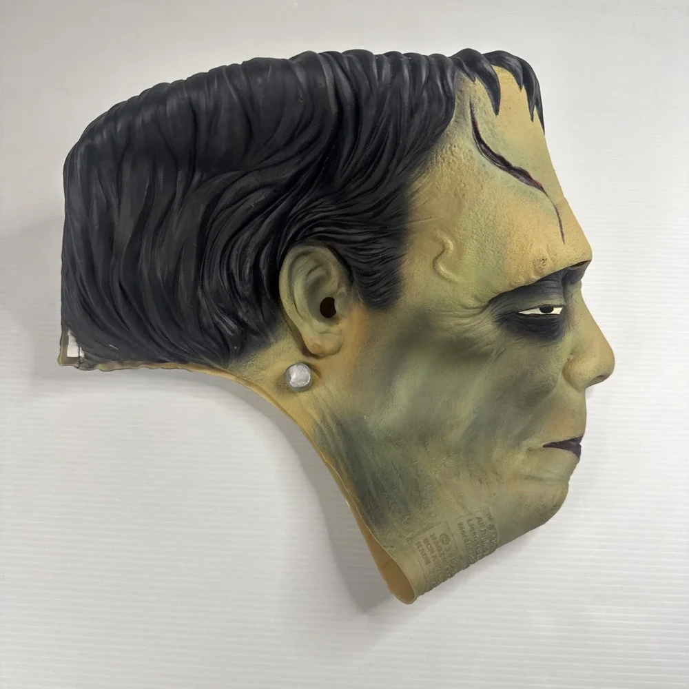 Vintage 1997 Frankenstein Rubber Halloween Mask Paper Magic Group Halloween MCA